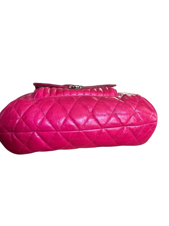 Coach Madison Maggie Quilted Leather Tote Pink Fuchsia Shoulder